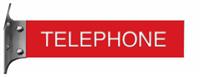 Crimson Plastic Plate with White Text, Silver Wall Bracket