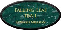 Framed Name Tag: Black Plastic (oval) - Verde and Gold Plastic Insert