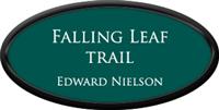 Framed Name Tag: Black Plastic (oval) - Evergreen and White Plastic Insert