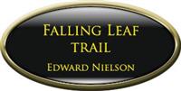 Framed Name Tag: Gold Plastic (Oval) - Black and Yellow Plastic Insert with Epoxy