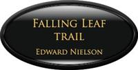 Framed Name Tag: Black Plastic (Oval) - Black and Gold Plastic Insert with Epoxy