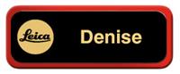Metal Name Tag: Black and Gold with a Red Border