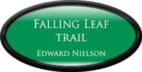Framed Name Tag: Black Plastic (Oval) - Kelley Green and White Plastic Insert with Epoxy