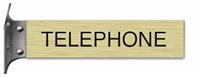 European Gold Plastic Plate with Black Text, Silver Wall Bracket