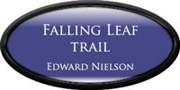 Framed Name Tag: Black Plastic (Oval) - Purple and White Plastic Insert with Epoxy