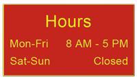 Smooth Plastic Sign: Crimson with Yellow - LM922-607