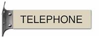 Almond Plastic Plate with Black Text, Silver Wall Bracket