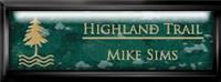 Framed Name Tag: Black Plastic (squared corners) - Verde and Gold Plastic Insert with Epoxy