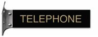 Black Plastic Plate with Gold Text, Silver Wall Bracket