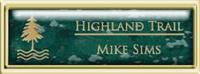 Framed Name Tag: Gold Plastic (squared corners) - Verde and Gold Plastic Insert with Epoxy