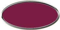 Blank Silver Oval Framed Nametag with Claret