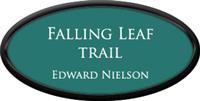 Framed Name Tag: Black Plastic (oval) - Celadon Green and White Plastic Insert