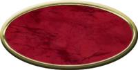 Blank Oval Plastic Gold Nametag with Port Wine