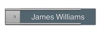 Smoke Grey Plastic Plate on Silver Door Sign Holder