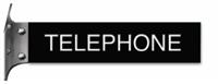Black Plastic Plate with White Text,Silver Wall Bracket