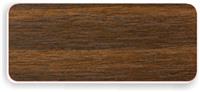 Blank Smooth Plastic Name Tag: Walnut with White - 922-002