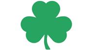 Smooth Plastic Shamrock Shape Name Tag