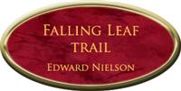 Framed Name Tag: Gold Plastic (oval) - Port Wine and Gold Plastic Insert