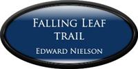 Framed Name Tag: Black Plastic (Oval) - Patriot Blue and White Plastic Insert with Epoxy
