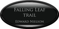 Framed Name Tag: Black Plastic (Oval) - Black and Silver Plastic Insert with Epoxy