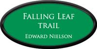 Framed Name Tag: Black Plastic (oval) - Kelley Green and White Plastic Insert