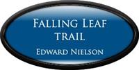 Framed Name Tag: Black Plastic (Oval) - Sky Blue and White Plastic Insert with Epoxy