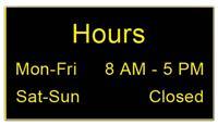 Smooth Plastic Sign: Black with Yellow - LM922-407