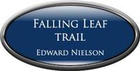 Framed Name Tag: Silver Plastic (Oval) - Patriot Blue and White Plastic Insert with Epoxy