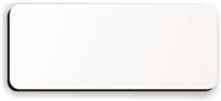 Blank Smooth Plastic Name Tag: White and Black - LM922-204