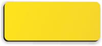 Blank Smooth Plastic Name Tag: Canary and Black - LM922-704
