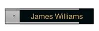 Black Plastic Plate with Gold on Silver Wall Plate Holder