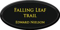 Framed Name Tag: Black Plastic (oval) - Black and Yellow Plastic Insert