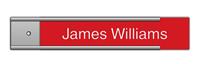 Crimson Plastic Plate on Silver Wall Plate Holder