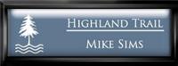 Framed Name Tag: Black Plastic (squared corners) - China Blue and White Plastic Insert with Epoxy
