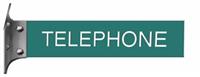 Celadon Green Plastic Plate with White Text, Silver Wall Bracket