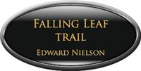 Framed Name Tag: Silver Plastic (Oval) - Black and Gold Plastic Insert with Epoxy
