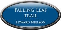Framed Name Tag: Silver Plastic (Oval) - Sky Blue and White Plastic Insert with Epoxy
